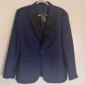 CLOUDSTYLE Men's Tuxedo Jacket / Blazer - Navy Blue - Size Medium (40)